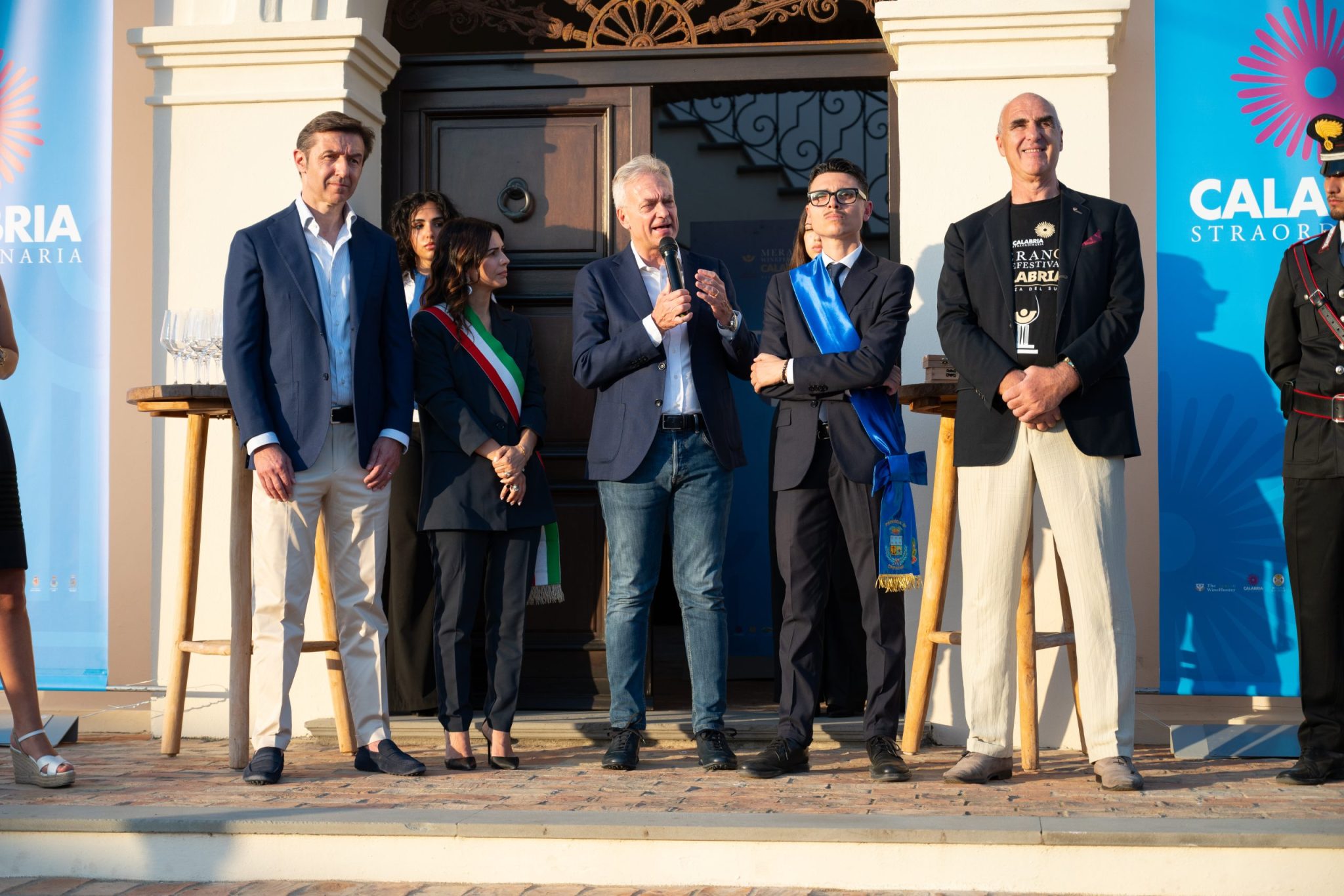 Da sinistra, Carlo Siciliani, Mariagrazia Panebianco, Gianluca Gallo, Ferdinando Alfì, Helmuth Köcher